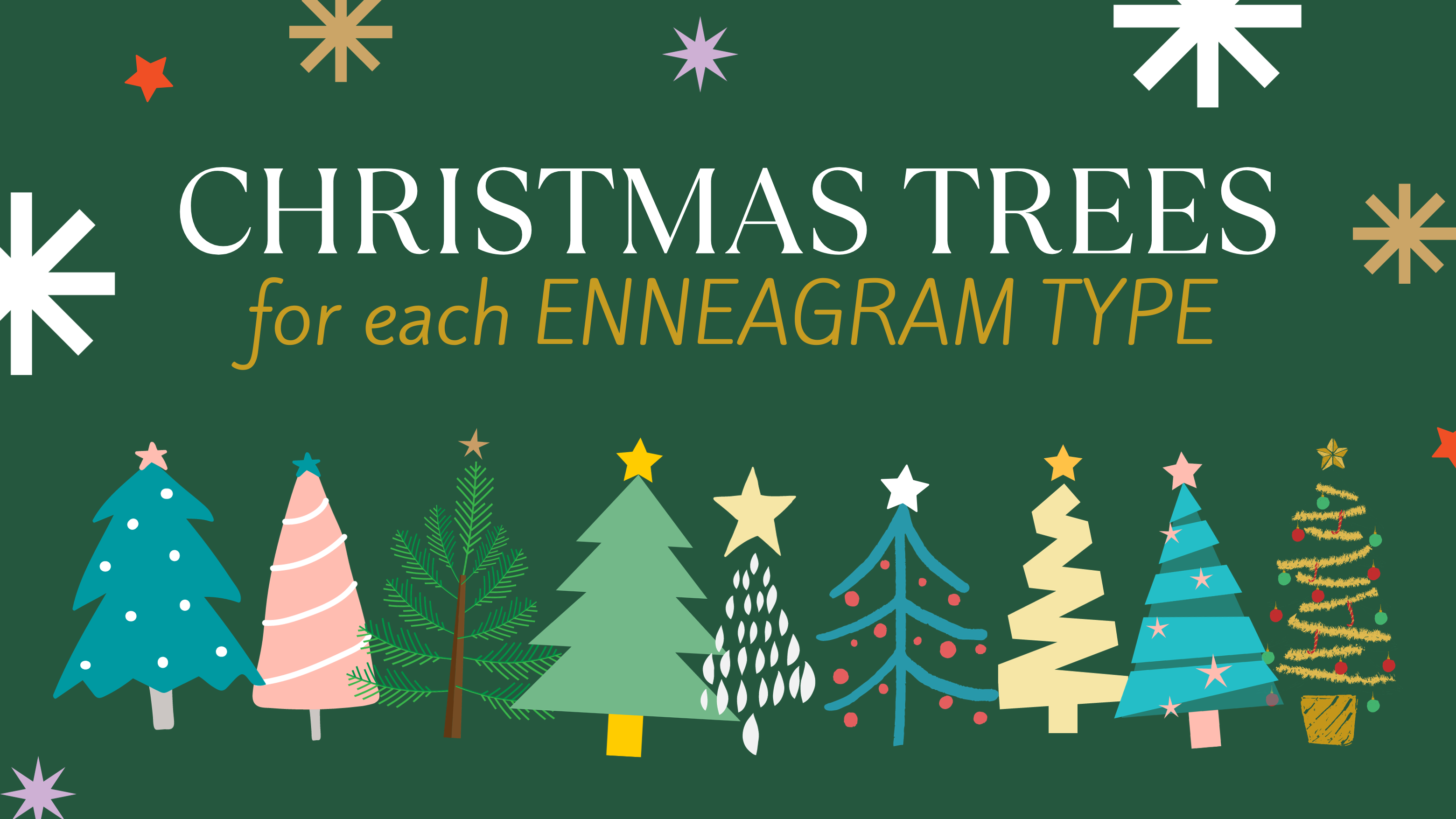 Christmas tree decorations for each enneagram